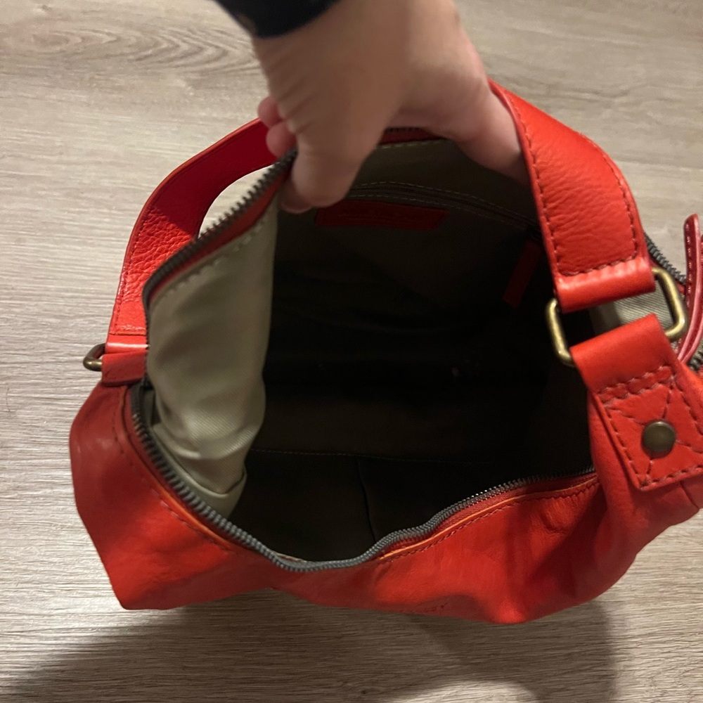 Leather Orange Hobo Bag - Picture 4 of 5